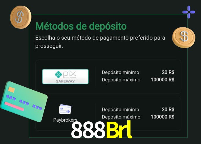 O cassino 888Brl oferece uma grande variedade de métodos de pagamento
